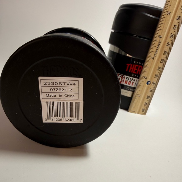 Thermos Stainless Steel Insulated Food Jars set of 2 Black Hot Cold Container - Picture 5 of 6